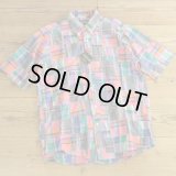 Flying Scotsman Patchwork Check Half Shirts MADE IN USA Dead Stock 【Medium】