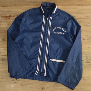 画像: 70s Unknown College Print Nylon Jacket