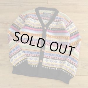 画像: ARTESANIA FairIsle Pattern Wool Knit Cardigan 【Small】