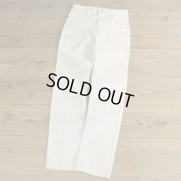 画像2: Wrangler 936 SLIM FIT White Denim Pants Dead Stock (2)