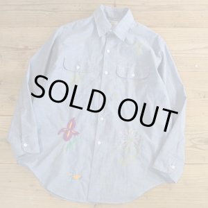 画像: 70s BIG MAC Embroidery Chambray Shirts 【Large】