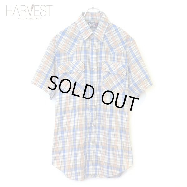 画像1: 80s Levi`s Half Check Western Shirts (1)