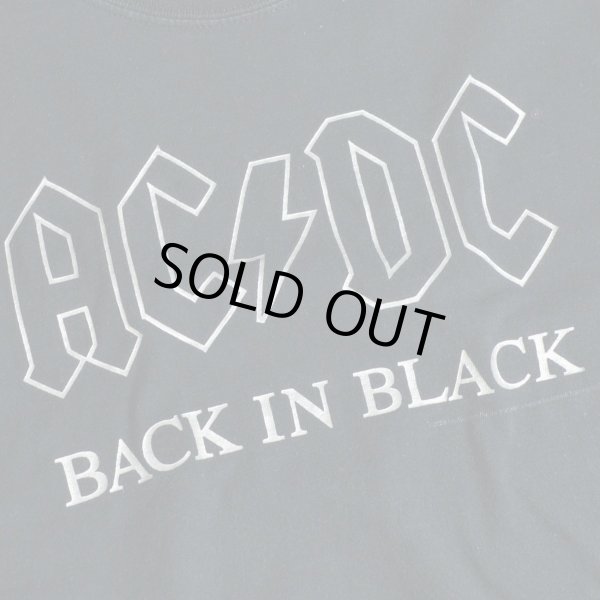 画像5: AC DC BACK IN BLACK ロックTシャツ 【約 Lサイズ】 (5)