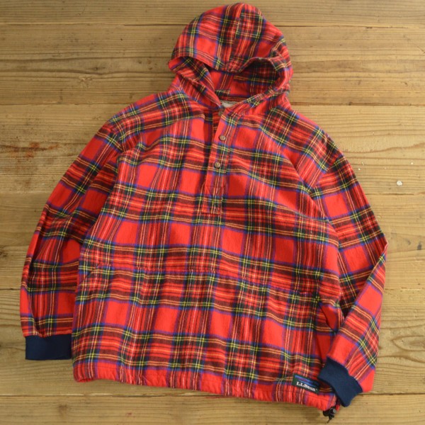 L.L.Bean Flannel Check Anorak Parka MADE IN USA 【Ladys】 - HARVEST
