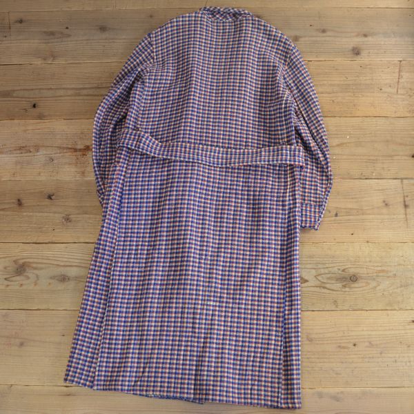 画像2: 60s Seymour Flannel Wool Check Gown (2)